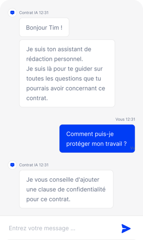 Assistant virtuel pour vos contrats